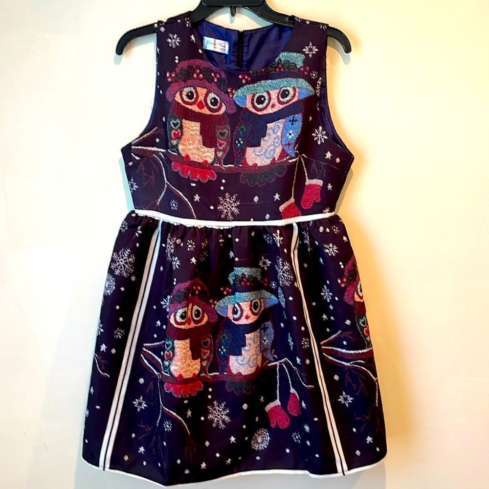 Dress with Owls  Sleeveless Women's Size Large